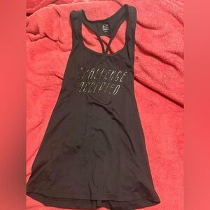 Champion Women's Black Tank Top with Bold Print